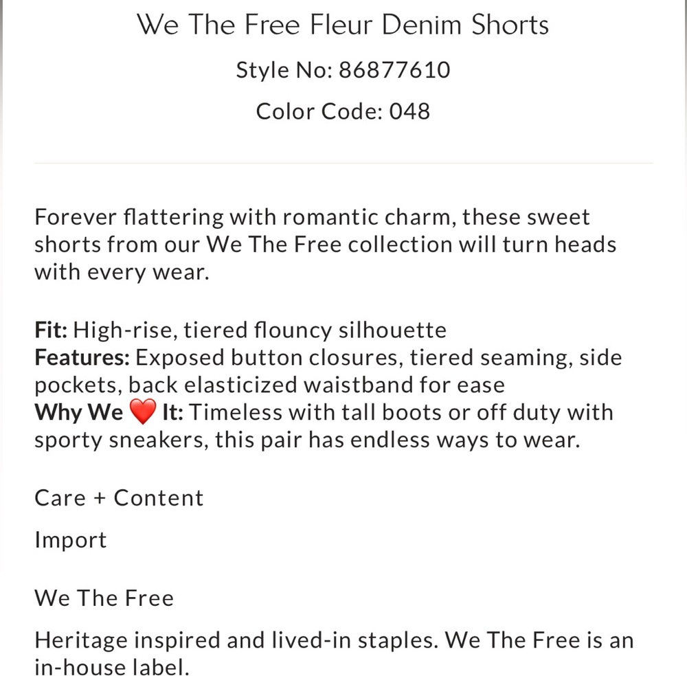 We The Free Fluer High Waist Ruffle Shorts - Picture 7 of 9
